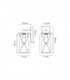 Large Wall Lamp 1 x E27 Wood Effect & Black Clear Glass IP54 2yrs Warranty-2