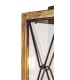 Large Wall Lamp 1 x E27 Wood Effect & Black Clear Glass IP54 2yrs Warranty-5