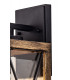 Large Wall Lamp 1 x E27 Wood Effect & Black Clear Glass IP54 2yrs Warranty-7