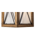 Large Wall Lamp 1 x E27 Wood Effect & Black Clear Glass IP54 2yrs Warranty-8