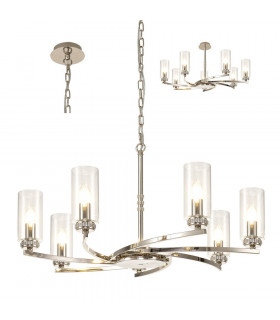 Pendant Semi Ceiling 7 x E14 Polished Nickel-1
