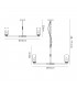 Pendant Semi Ceiling 7 x E14 Polished Nickel-2