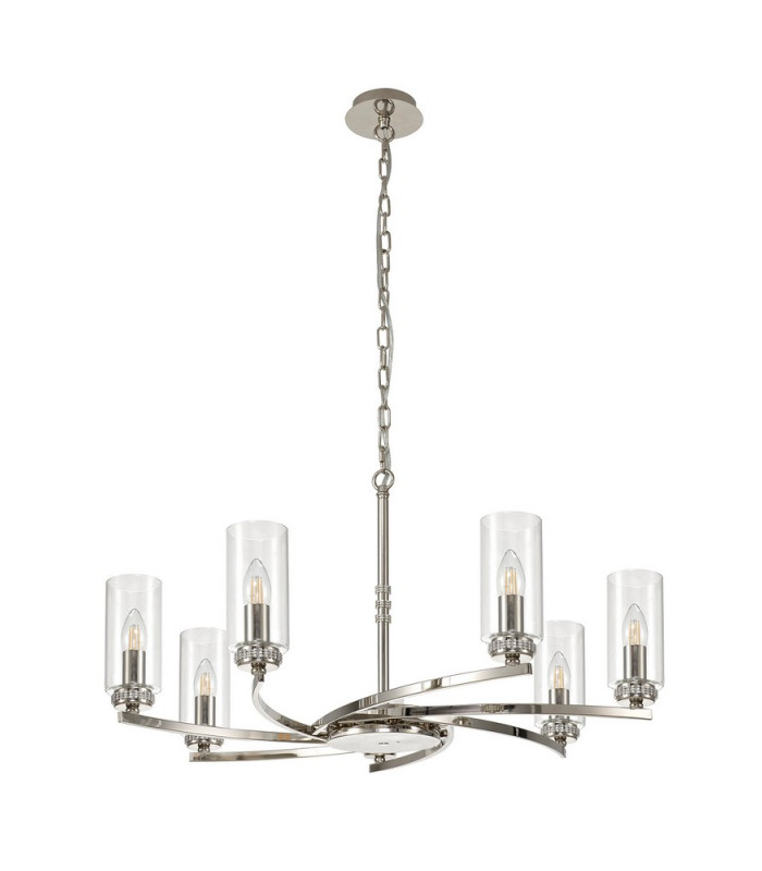 Pendant Semi Ceiling 7 x E14 Polished Nickel-4