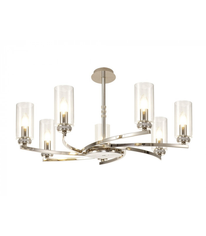 Pendant Semi Ceiling 7 x E14 Polished Nickel-5