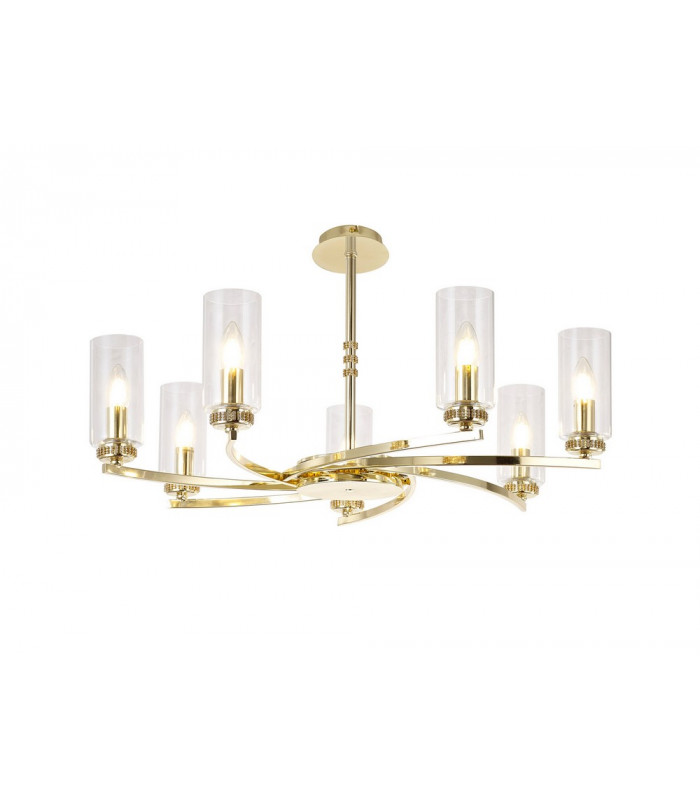 Pendant Semi Ceiling 7 x E14 Polished Gold-5
