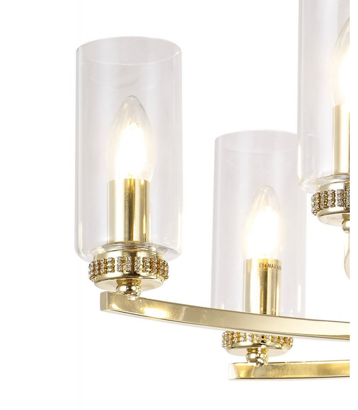 Pendant Semi Ceiling 7 x E14 Polished Gold-6