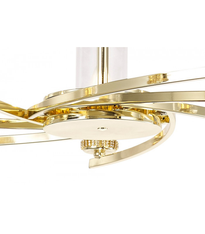 Pendant Semi Ceiling 7 x E14 Polished Gold-7
