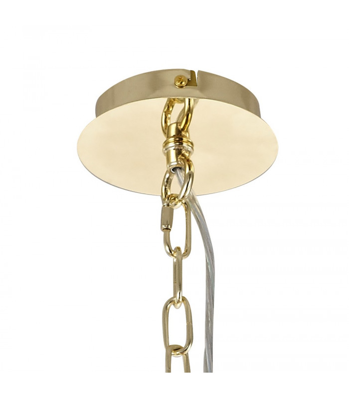 Pendant Semi Ceiling 7 x E14 Polished Gold-10