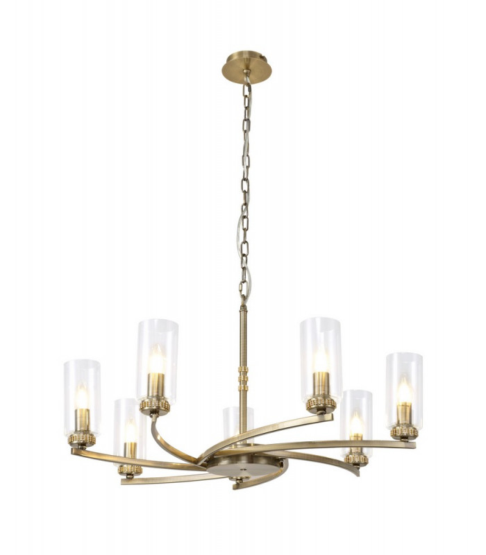 Pendant Semi Ceiling 7 x E14 Antique Brass-6