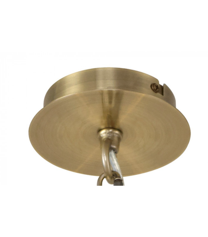 Pendant Semi Ceiling 7 x E14 Antique Brass-10