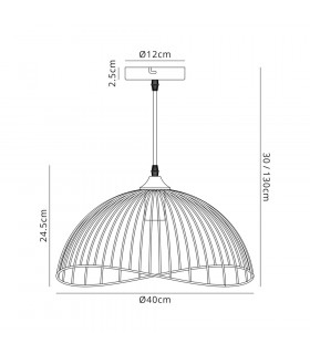 Dome Pendant 1 x E27 Painted Gold-2