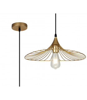 Shallow Pendant 1 x E27 Painted Gold-1