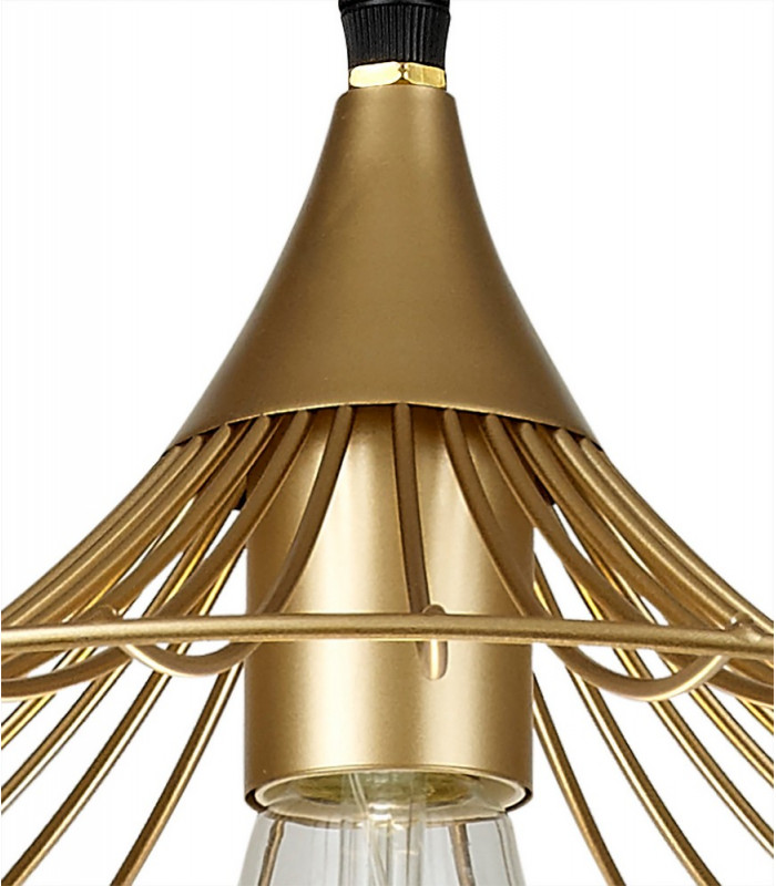 Shallow Pendant 1 x E27 Painted Gold-9