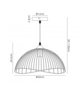 Dome Pendant 1 x E27 Graphite-2
