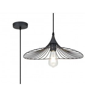Shallow Pendant 1 x E27 Graphite-1