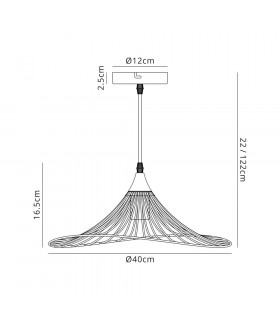 Shallow Pendant 1 x E27 Graphite-2