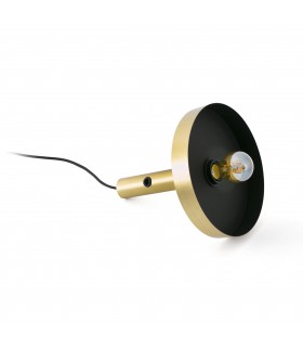 1 Light Floor Lamps Black, Satin gold, E27 - 1