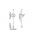 1 Light Floor Lamps Black, Satin gold, E27 - 3