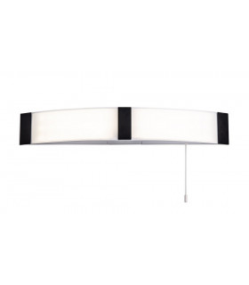 Bathroom Wall Lamp c w Shaver Socket & Pull Switch 1 x 10W LED 4000K 900lm IP44 Black 3yrs Warranty-1