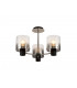 Semi Ceiling Light 3 x E27 Black Smoke Fade Glass-1