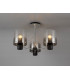Semi Ceiling Light 3 x E27 Black Smoke Fade Glass-3