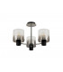 Semi Ceiling Light 3 x E27 Black Smoke Fade Glass-4