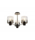 Semi Ceiling Light 3 x E27 Black Smoke Fade Glass-5