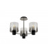 Semi Ceiling Light 3 x E27 Black Smoke Fade Glass-6
