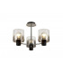 Semi Ceiling Light 3 x E27 Black Smoke Fade Glass-7
