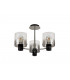 Semi Ceiling Light 3 x E27 Black Smoke Fade Glass-8