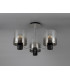 Semi Ceiling Light 3 x E27 Black Smoke Fade Glass-13