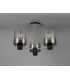 Semi Ceiling Light 3 x E27 Black Smoke Fade Glass-15