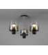 Semi Ceiling Light 3 x E27 Black Smoke Fade Glass-16