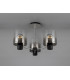 Semi Ceiling Light 3 x E27 Black Smoke Fade Glass-17