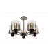 Semi Ceiling Light 5 x E27 Black Smoke Fade Glass-1