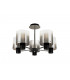 Semi Ceiling Light 5 x E27 Black Smoke Fade Glass-4
