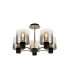 Semi Ceiling Light 5 x E27 Black Smoke Fade Glass-5