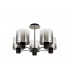 Semi Ceiling Light 5 x E27 Black Smoke Fade Glass-6
