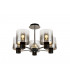 Semi Ceiling Light 5 x E27 Black Smoke Fade Glass-7