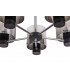 Semi Ceiling Light 5 x E27 Black Smoke Fade Glass-9