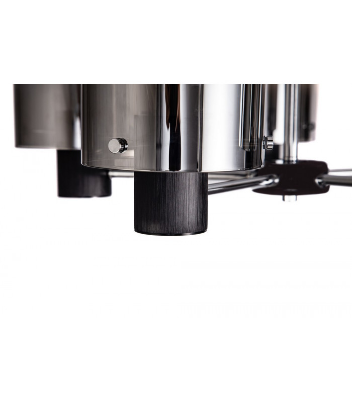 Semi Ceiling Light 5 x E27 Black Smoke Fade Glass-10