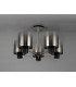 Semi Ceiling Light 5 x E27 Black Smoke Fade Glass-11