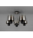Semi Ceiling Light 5 x E27 Black Smoke Fade Glass-14