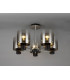 Semi Ceiling Light 5 x E27 Black Smoke Fade Glass-15
