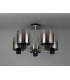 Semi Ceiling Light 5 x E27 Black Smoke Fade Glass-16