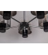 Semi Ceiling Light 5 x E27 Black Smoke Fade Glass-17