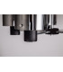 Semi Ceiling Light, 5 x E27, Black, Smoke Fade Glass