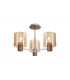 Semi Ceiling Light 3 x E27 Mocha Amber Glass-1