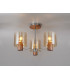 Semi Ceiling Light 3 x E27 Mocha Amber Glass-3