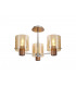 Semi Ceiling Light 3 x E27 Mocha Amber Glass-5